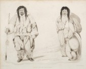 ETCHING OF INUIT HUSBAND & WIF