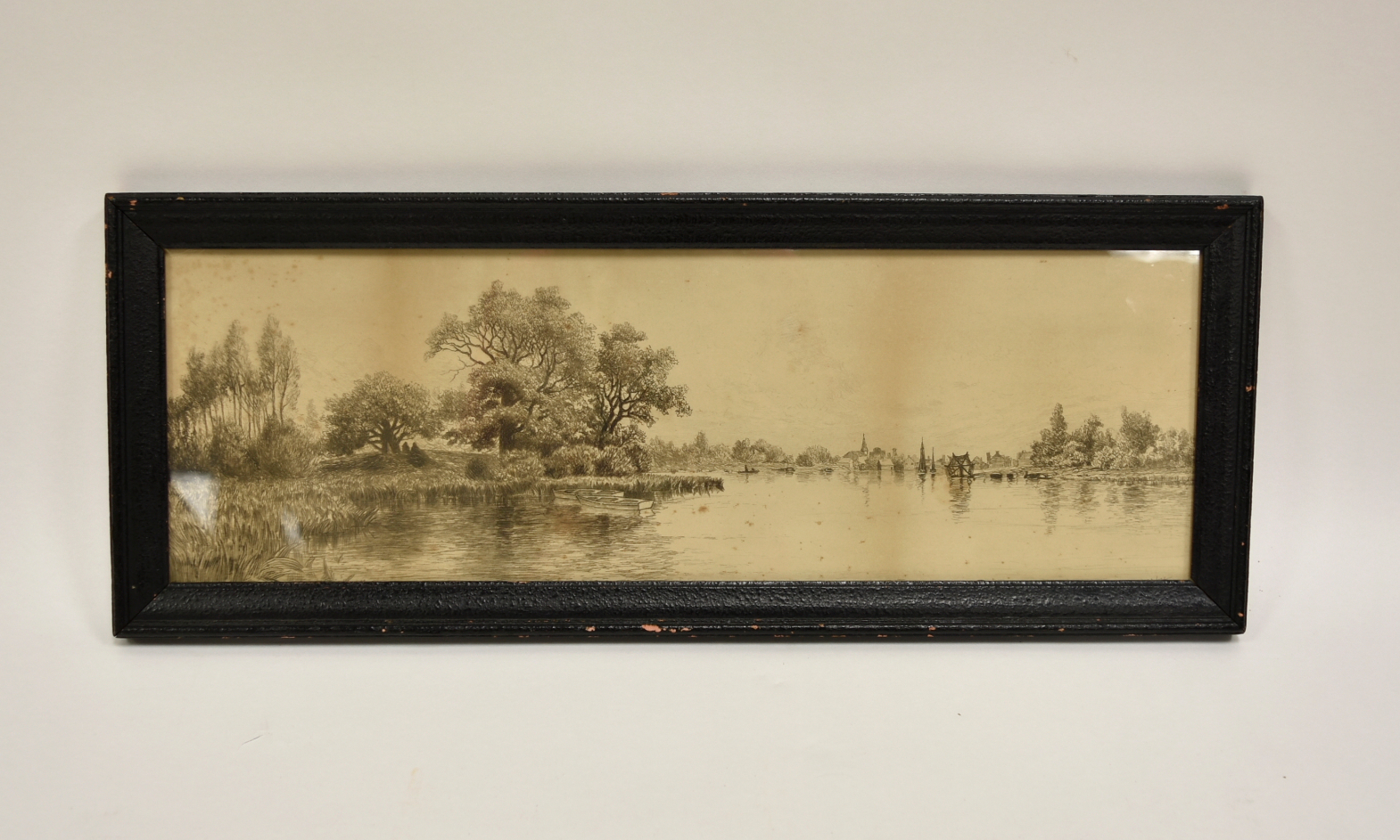 ETCHING OF RIVER SCENERY BY CHARLES
