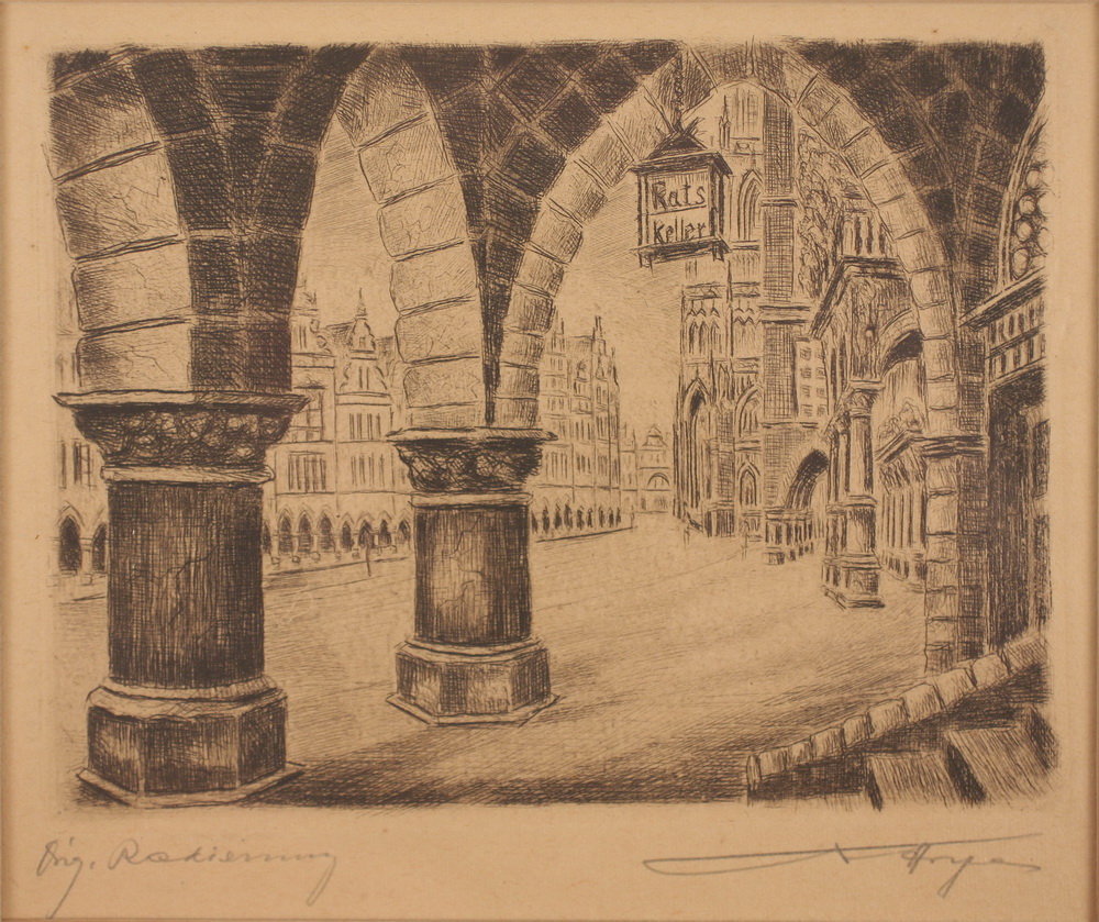 ETCHING - On oaktag view of
