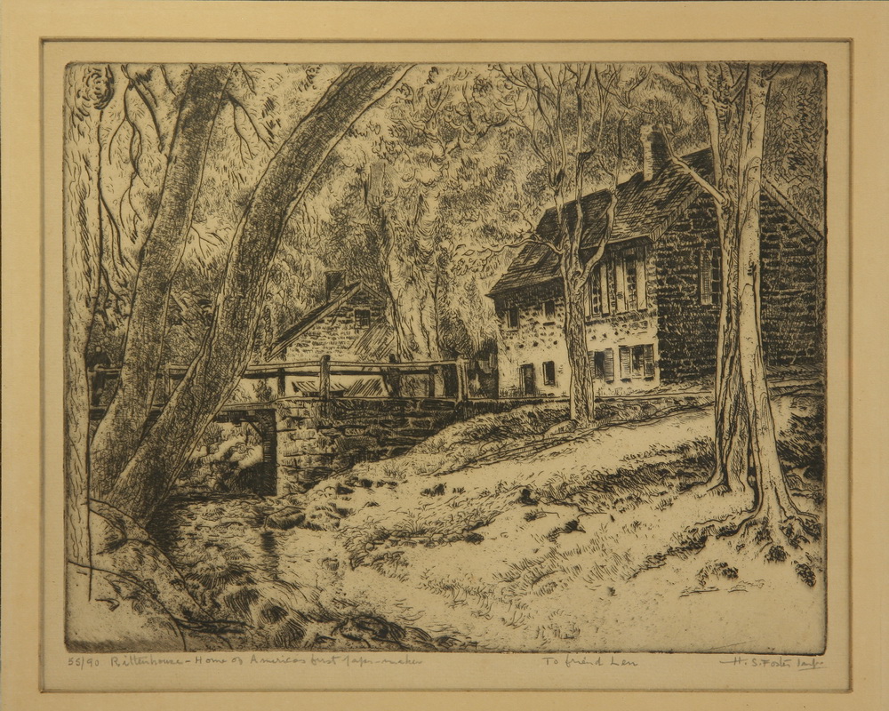ETCHING - Rittenhouse home of