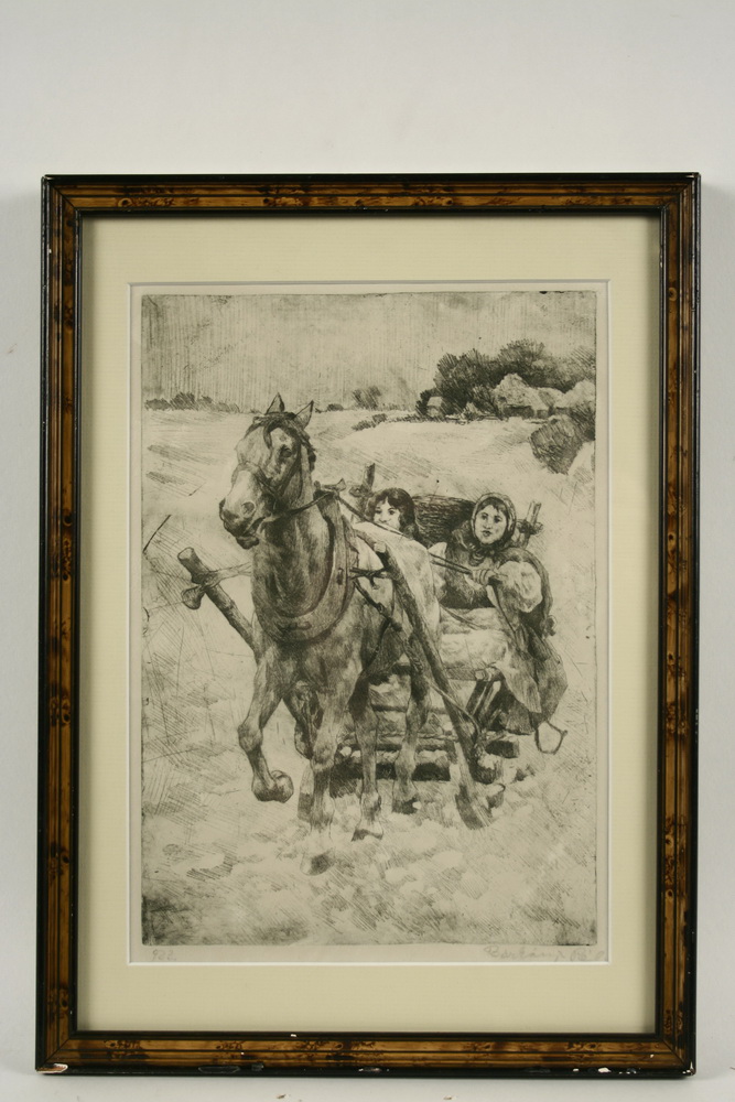 ETCHING - Two Women in