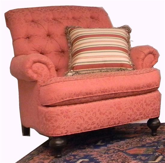 Ethan Allen arm chair with red
