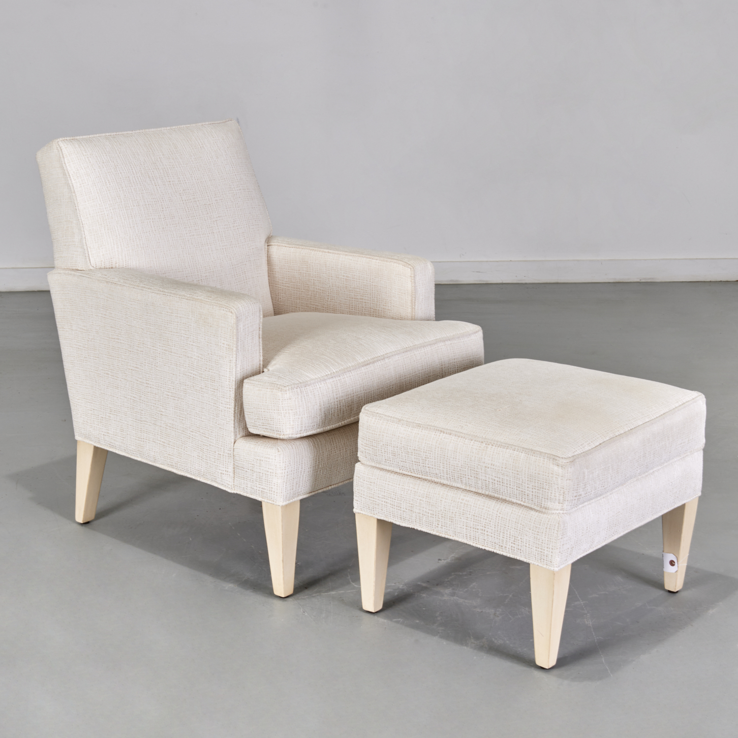 ETHAN ALLEN CUSTOM CLUB CHAIR AND