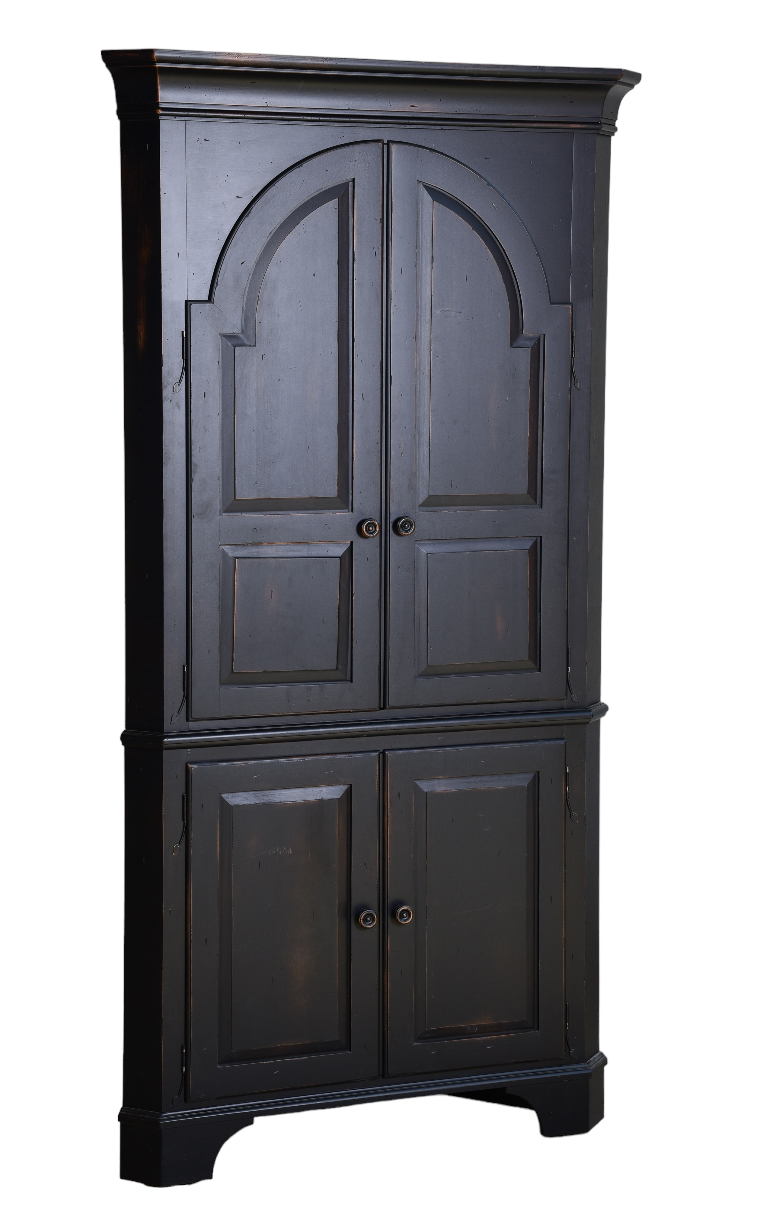 Ethan Allen ebonized 1-pc corner