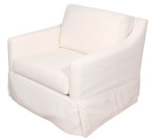 ETHAN ALLEN IVORY BOUCLE BOX C