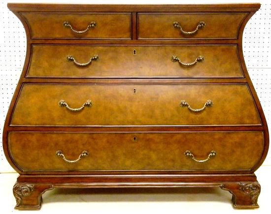 Ethan Allen mahogany bombe chest of