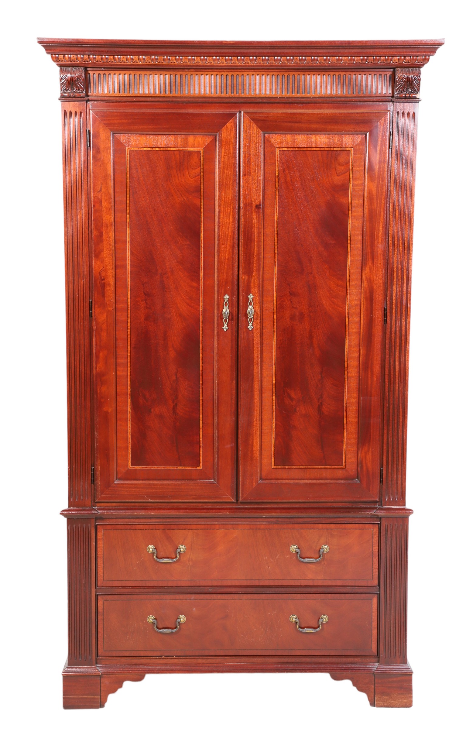 Ethan Allen mahogany inlaid 2-pc