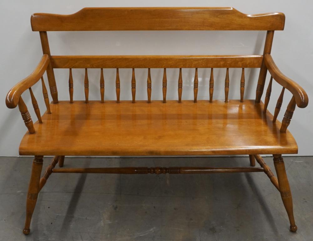 ETHAN ALLEN MAPLE SETTEE, L: 44 IN.