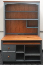ETHAN ALLEN MAPLE TWO-PART DES