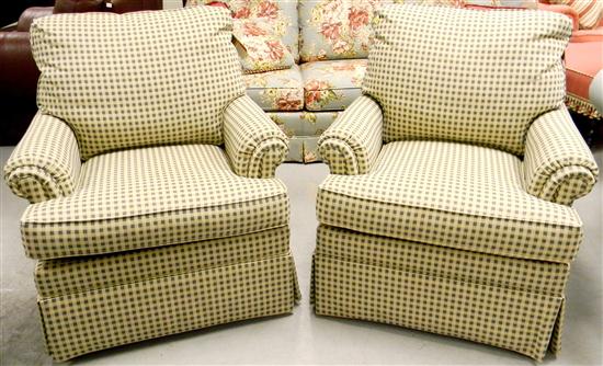 Ethan Allen pair of chairs  blue