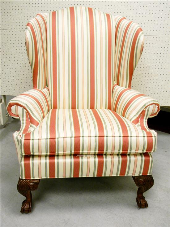 Ethan Allen wing chair  red and
