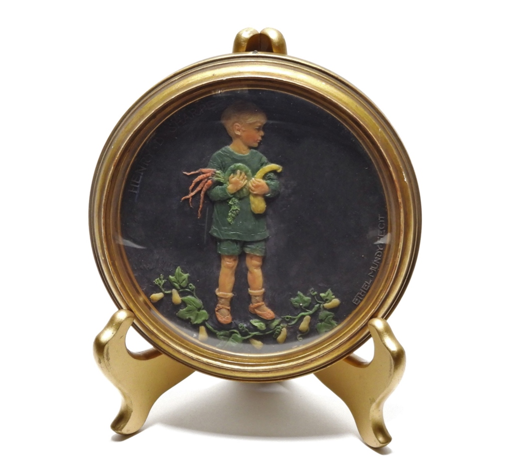 ETHEL MUNDY WAX PORTRAIT OF A YOUNG