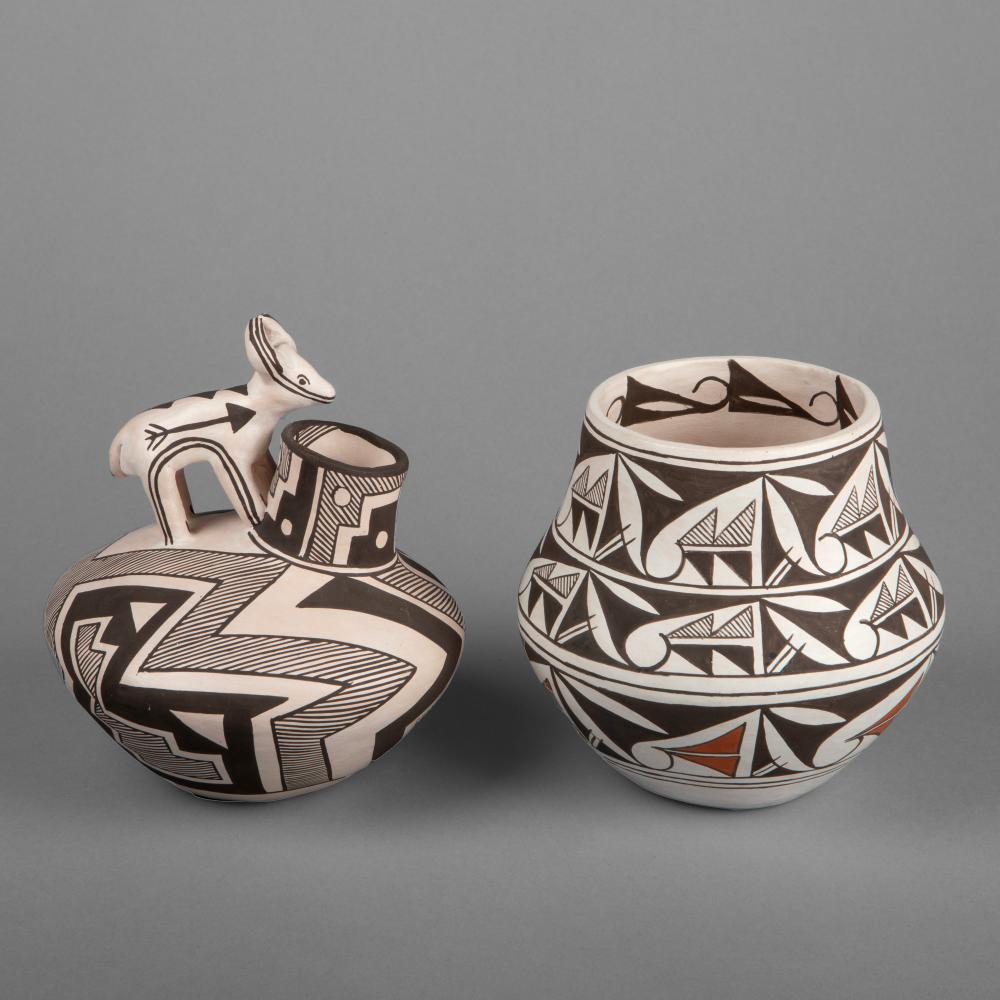 ETHEL SHIELDS, PAIR OF POTTERY