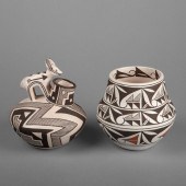 ETHEL SHIELDS, PAIR OF POTTERY