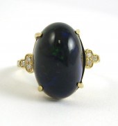 ETHIOPIAN BLACK OPAL AND DIAMO