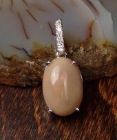 ETHIOPIAN FIRE OPAL AND DIAMON