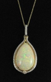 ETHIOPIAN OPAL AND DIAMOND PEN
