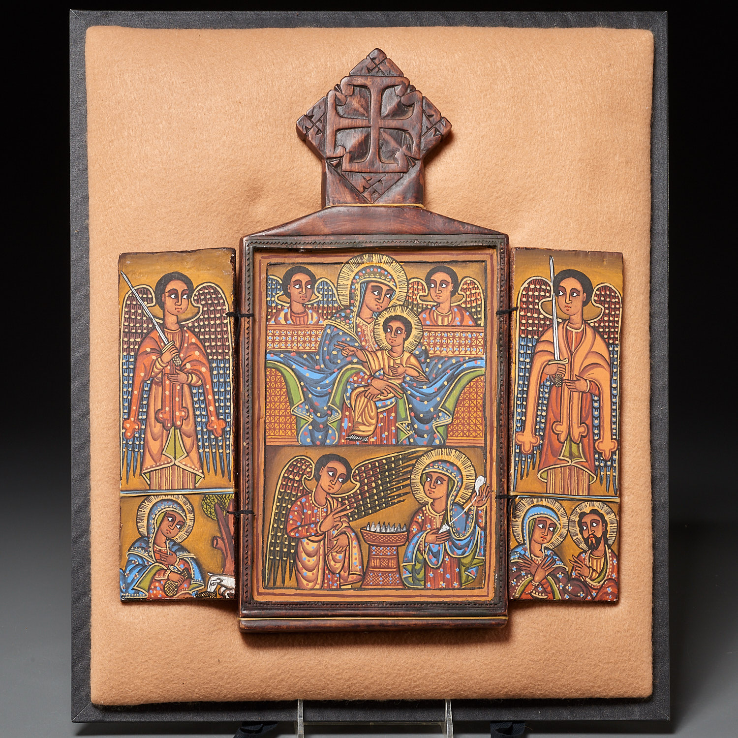 ETHIOPIAN PAINTED WOOD ICON