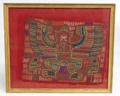 Ethnic framed mola textile. Si