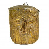 ETHNIC GILT REPOUSSE METAL MAS