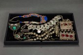 ETHNIC JEWELRY LOT: FIVE SILVE
