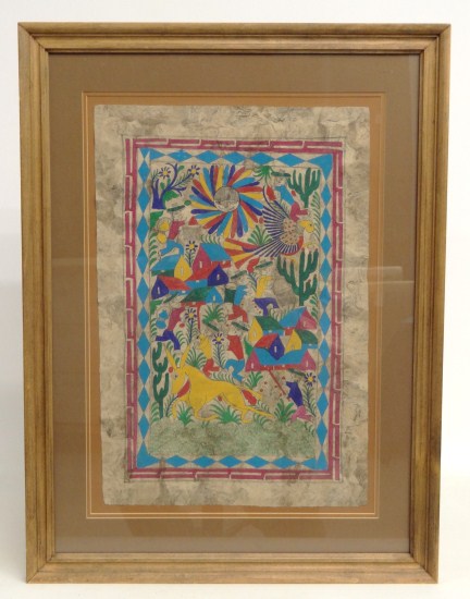 Ethnic painting on paper. Sight