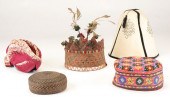 ETHNOGRAPHIC HAT/HEADPIECE LOT