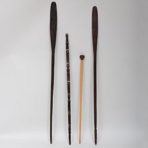 ETHNOGRAPHIC WALKING STICK AND