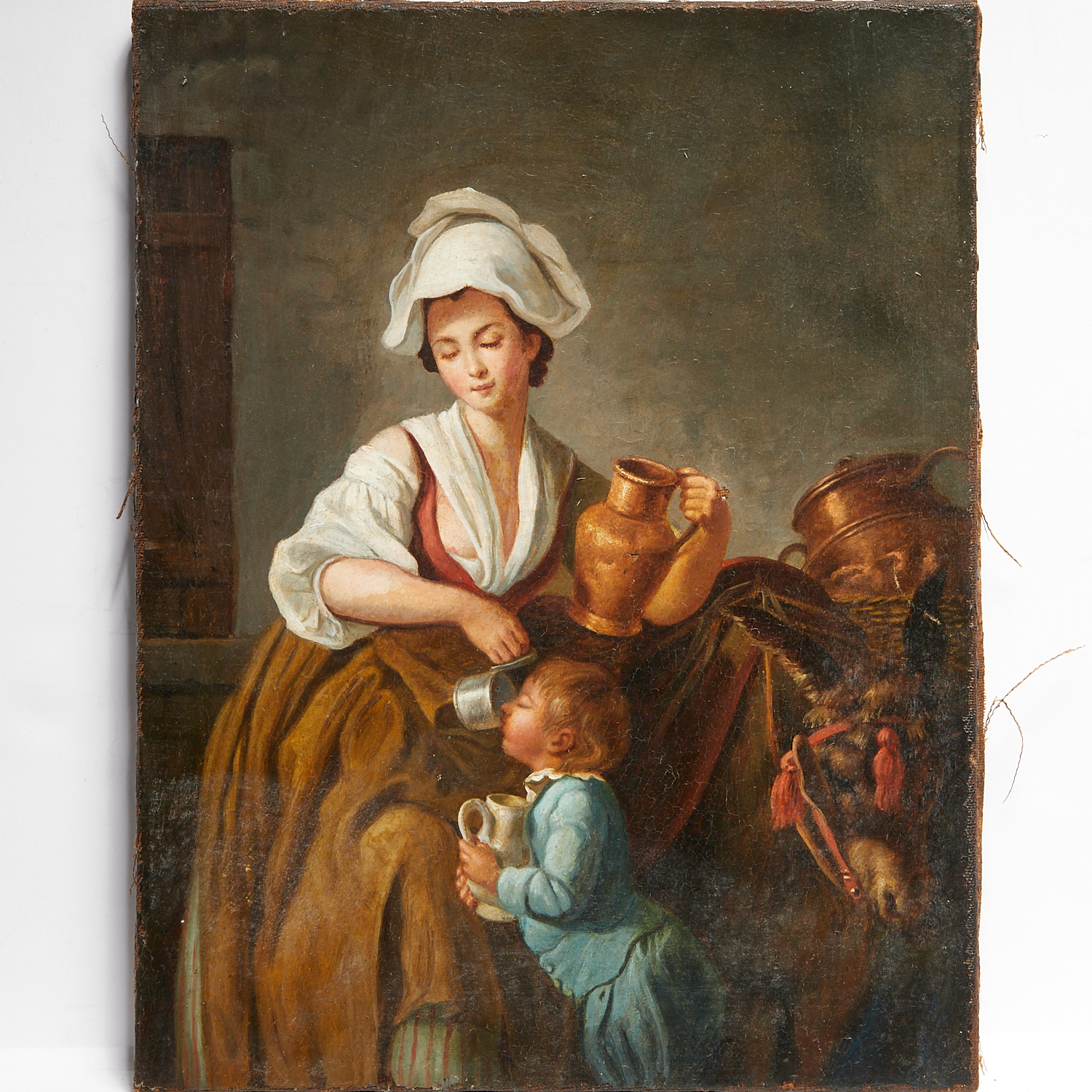 ETIENNE AUBRY, OIL ON CANVAS, C.