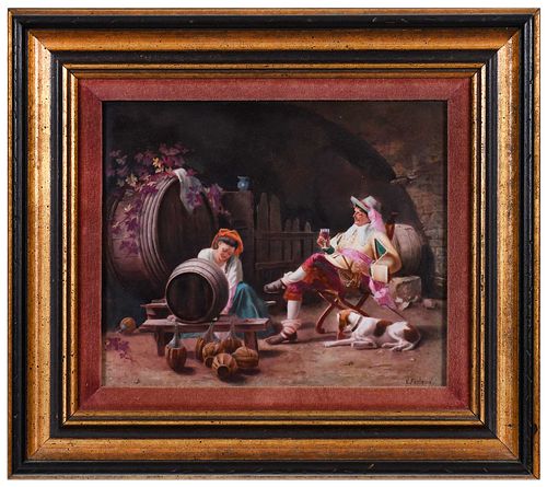 ETIENNE FURLAUD KPM PLAQUE, GENRE