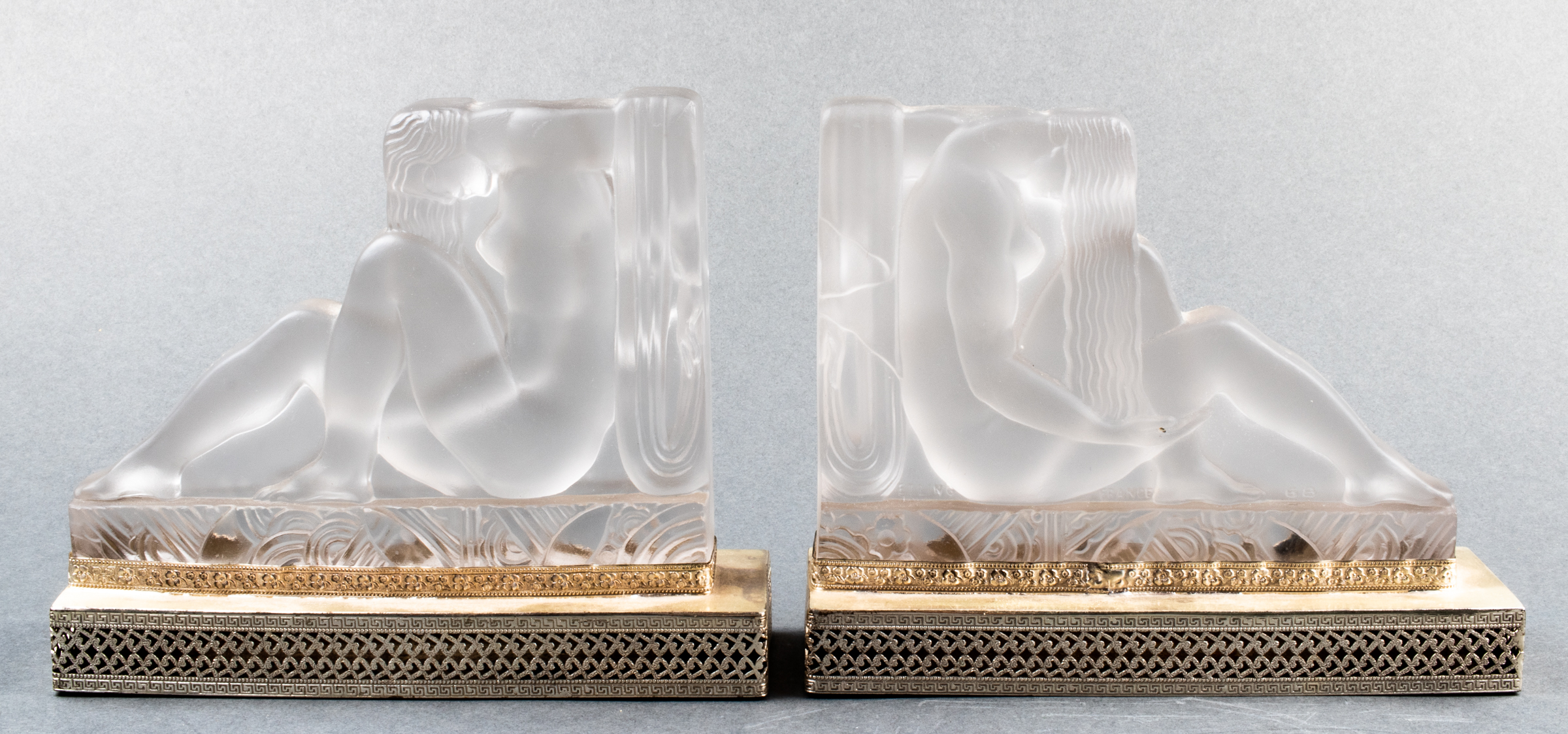 ETLING ART DECO FROSTED ART GLASS