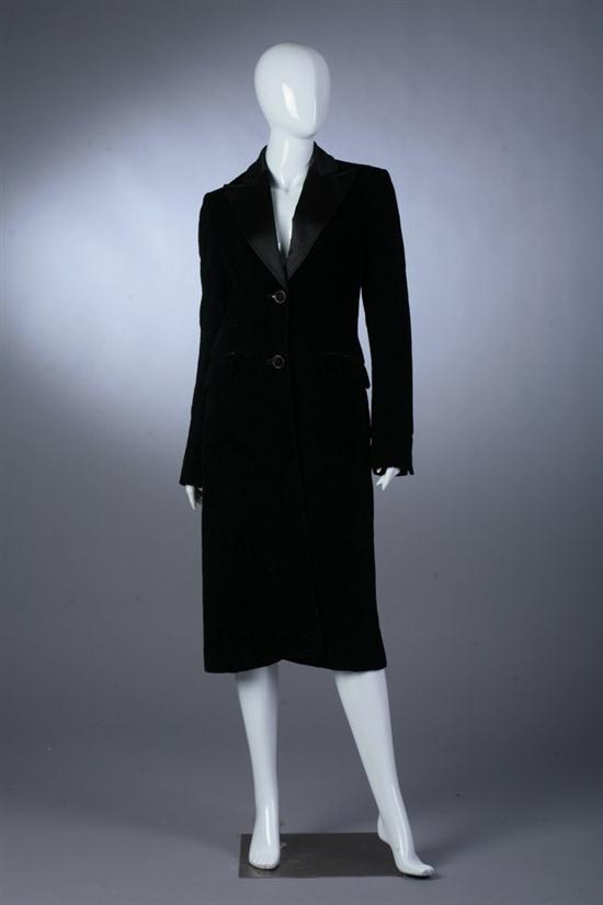 ETRO BLACK VELVET COAT Size 42.