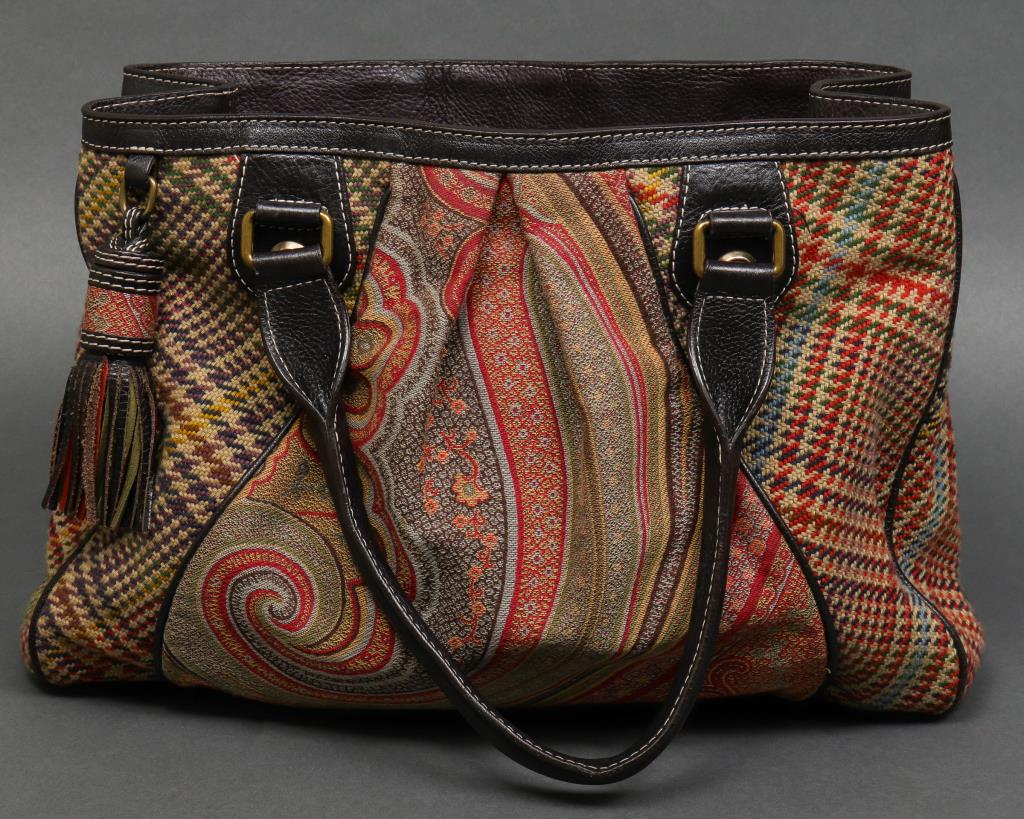 ETRO MILANO PAISLEY & LEATHER