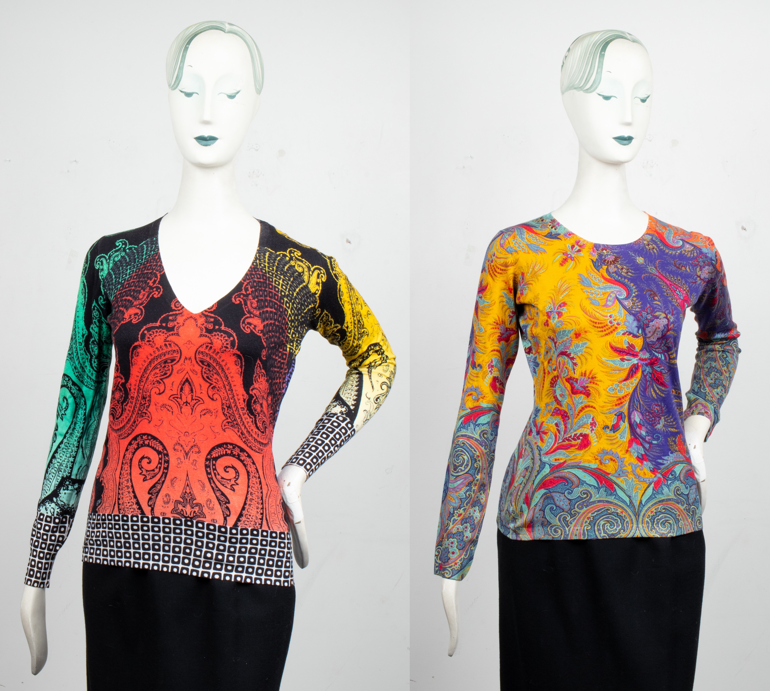ETRO MILANO SILK BLEND PULLOVERS, 2