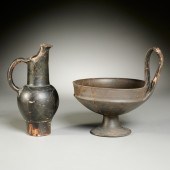 ETRUSCAN BLACK POTTERY BUCCHER