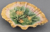 ETRUSCAN MAJOLICA POTTERY LEAF