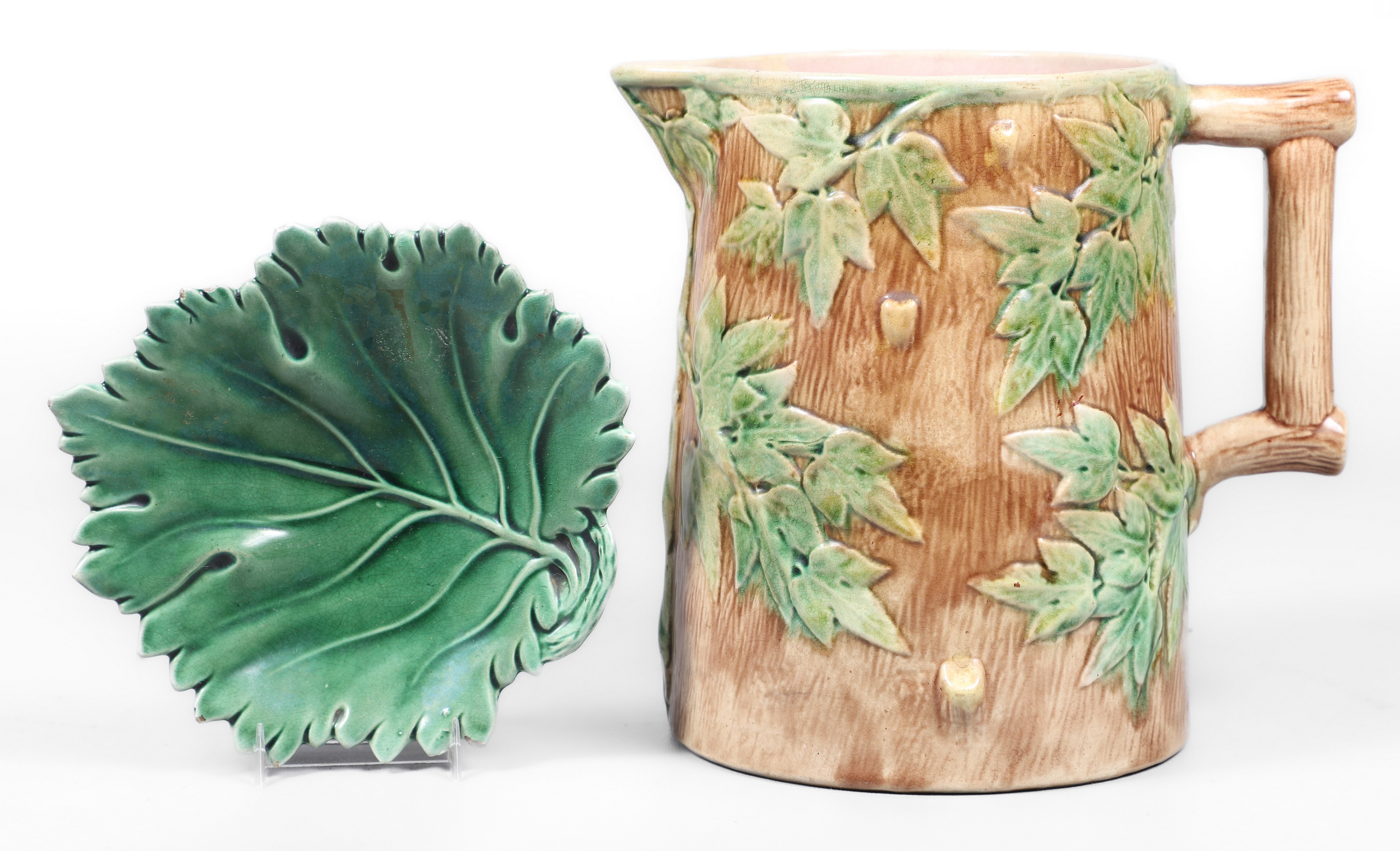Etruscan majolica water pitcher and