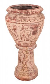 ETRUSCAN MANNER POTTERY JAR WI