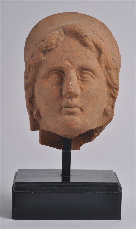 ETRUSCAN MOLDED TERRACOTTA HEAD