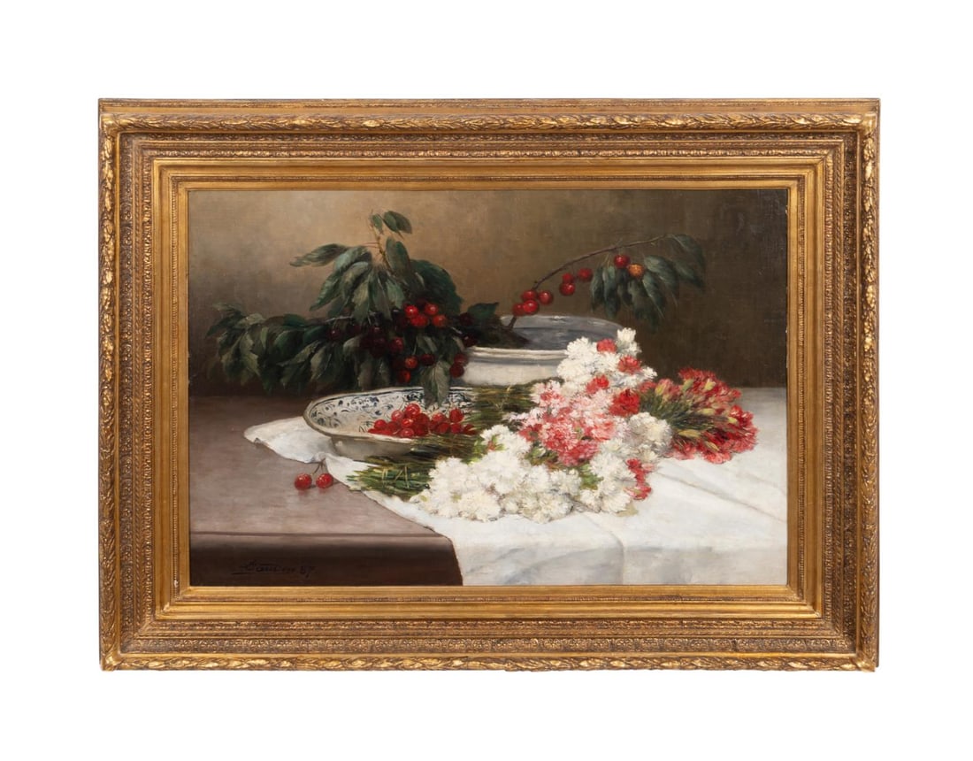 EUGENE BAUDIN CHERRIES AND FLORAL