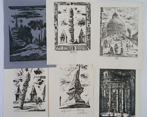 EUGENE BERMAN 6 LITHOGRAPHSEugene