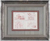 EUGENE BERMAN THEATER DRAWING(