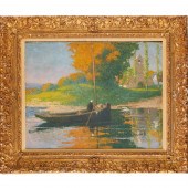 EUGENE CADEL, OIL ON BOARD Eug