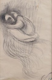 EUGENE CARRIERE CHARCOAL MOTHE