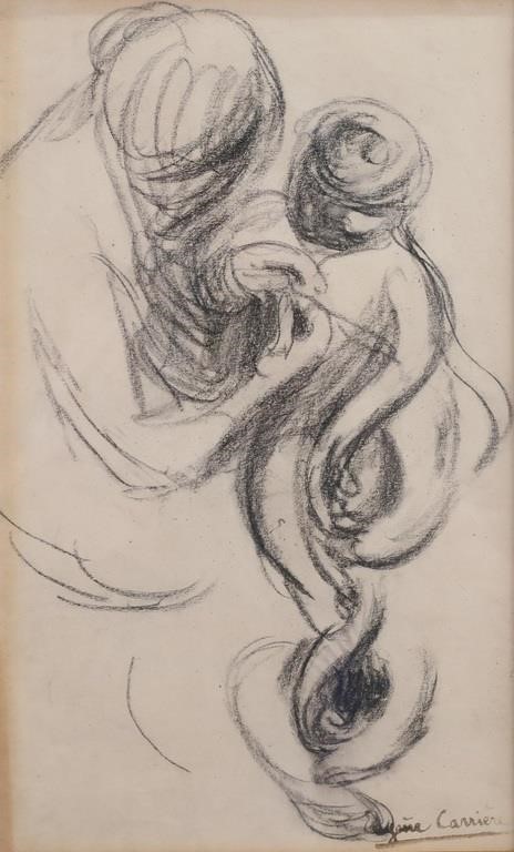 EUGENE CARRIERE CHARCOAL MOTHER &