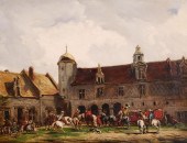 EUGENE ISABEY, O/C CASTLE SCEN