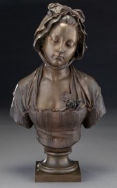 Eugene Laurent bronze portrait