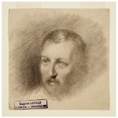 EUGENE LAVILLE, CHARCOAL ON PA