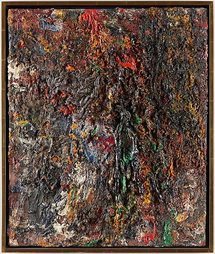 EUGENE LEROY "LA BLEU ROUGE" OIL ON