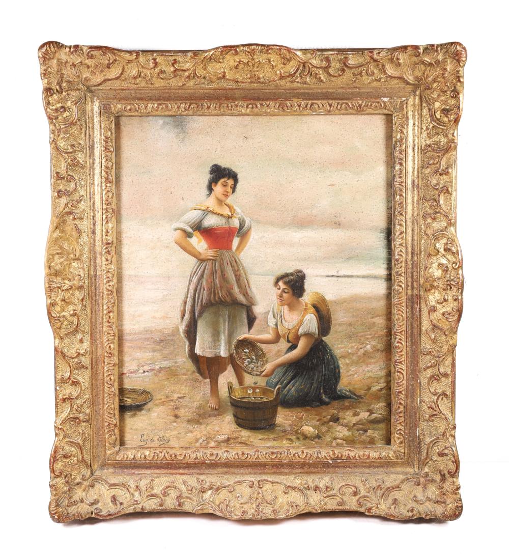 EUGENE VON BLASS "GATHERING SHELLS"